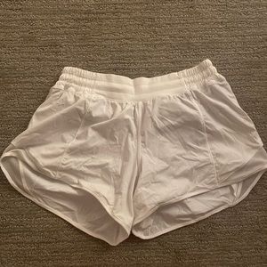 White hotty hot shorts 4” inseam size 6